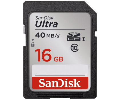 Nośnik pamięci SANDISK Karta SD 16 GB ULTRA Class10 40Mb/s SDSDUN-016G-G46